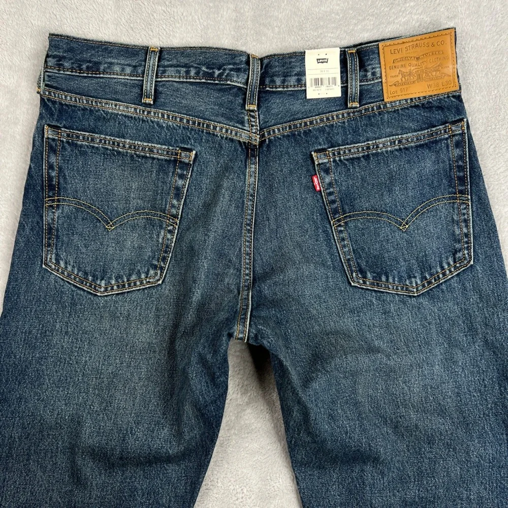 Levi's Premium 517 Bootcut Jeans 38x30 Tough As Boots Dark Wash NWT 00517-0278